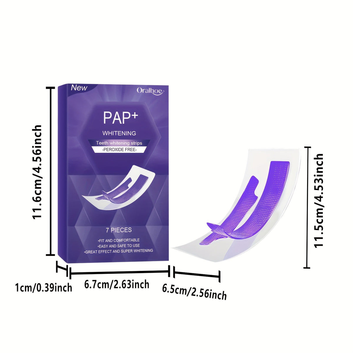 Whitening Teeth Strips Purple Teeth Strips Dry-Application